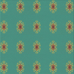 Square Patterned Emerald Green Novelty Rug, pat2251