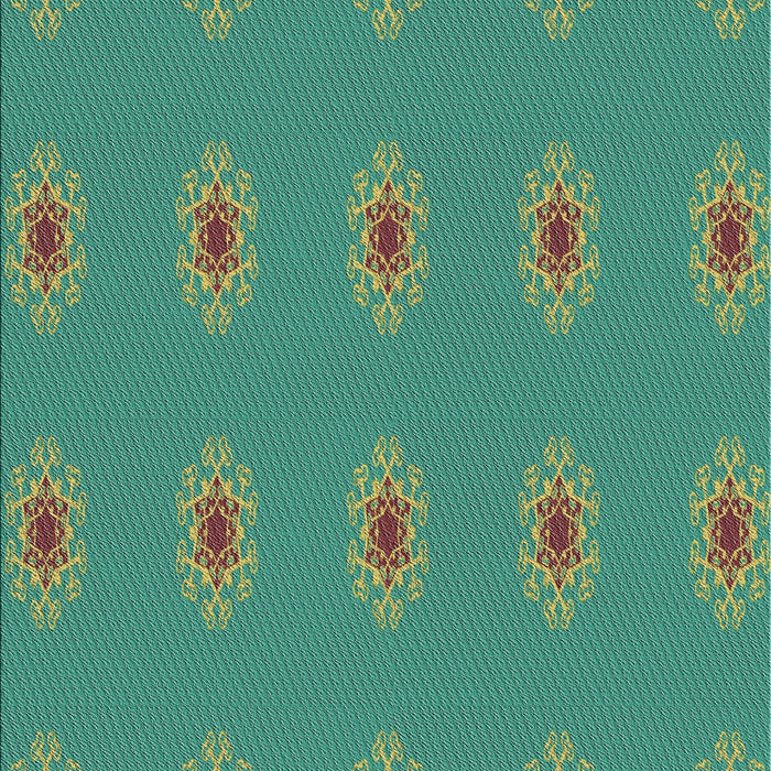 Machine Washable Transitional Emerald Green Rug, wshpat2251