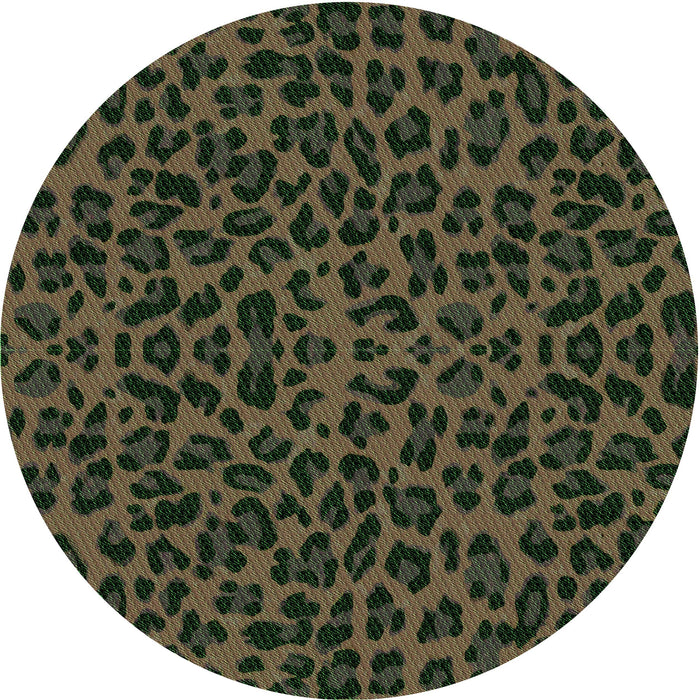 Square Patterned Fern Green Rug, pat2252grn