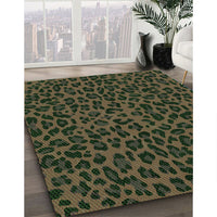 Patterned Fern Green Rug, pat2252grn