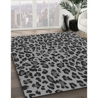 Patterned Gunmetal Gray Rug, pat2252gry