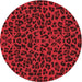 Square Patterned Red Rug, pat2252rd