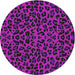 Sideview of Patterned Dark Violet Purple Novelty Rug, pat2252