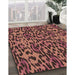 Machine Washable Transitional Orange Rug in a Family Room, wshpat2253brn