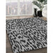 Patterned Black Rug in Family Room, pat2253gry