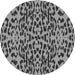 Square Patterned Black Rug, pat2253gry