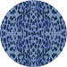 Square Patterned Iceberg Blue Rug, pat2253lblu