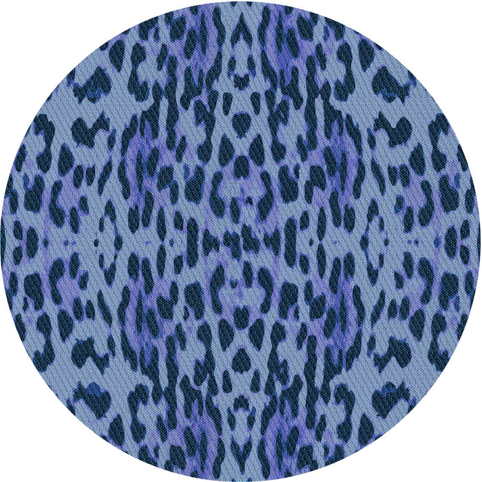Square Machine Washable Transitional Iceberg Blue Rug in a Living Room, wshpat2253lblu