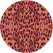 Square Patterned Red Rug, pat2253org