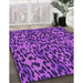 Machine Washable Transitional Bright Purple Rug in a Family Room, wshpat2253pur