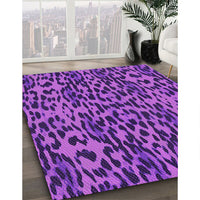 Patterned Bright Purple Rug, pat2253pur