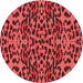 Square Machine Washable Transitional Red Rug in a Living Room, wshpat2253rd