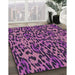 Patterned Orchid Purple Novelty Rug in Family Room, pat2253