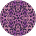 Sideview of Patterned Orchid Purple Novelty Rug, pat2253