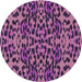 Square Machine Washable Transitional Orchid Purple Rug, wshpat2253