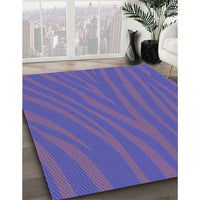 Patterned Amethyst Purple Rug, pat2254blu