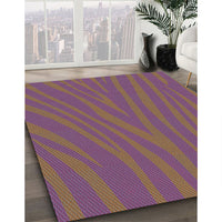Patterned Raspberry Purple Rug, pat2254lblu