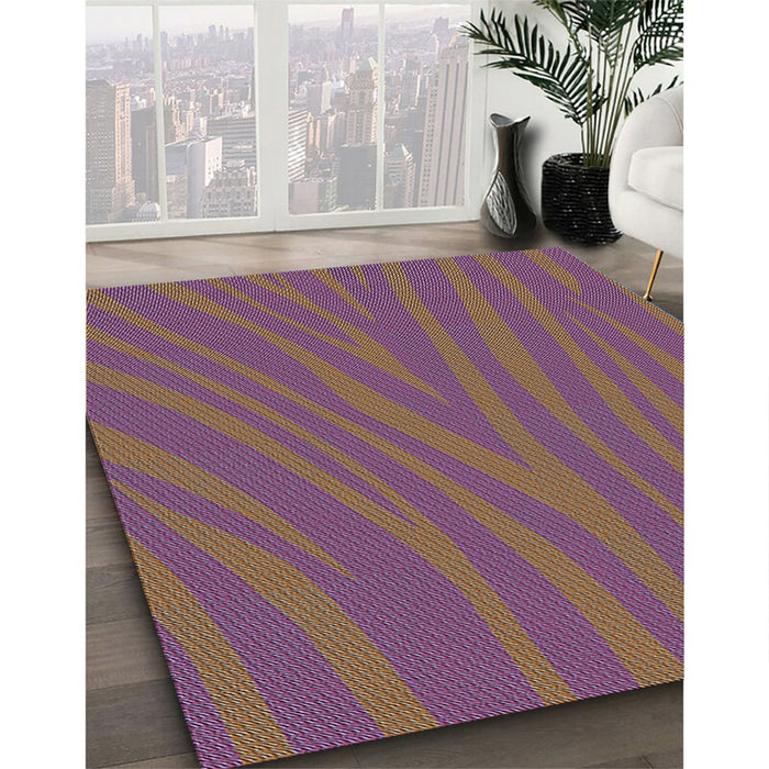 Patterned Raspberry Purple Rug in Family Room, pat2254lblu
