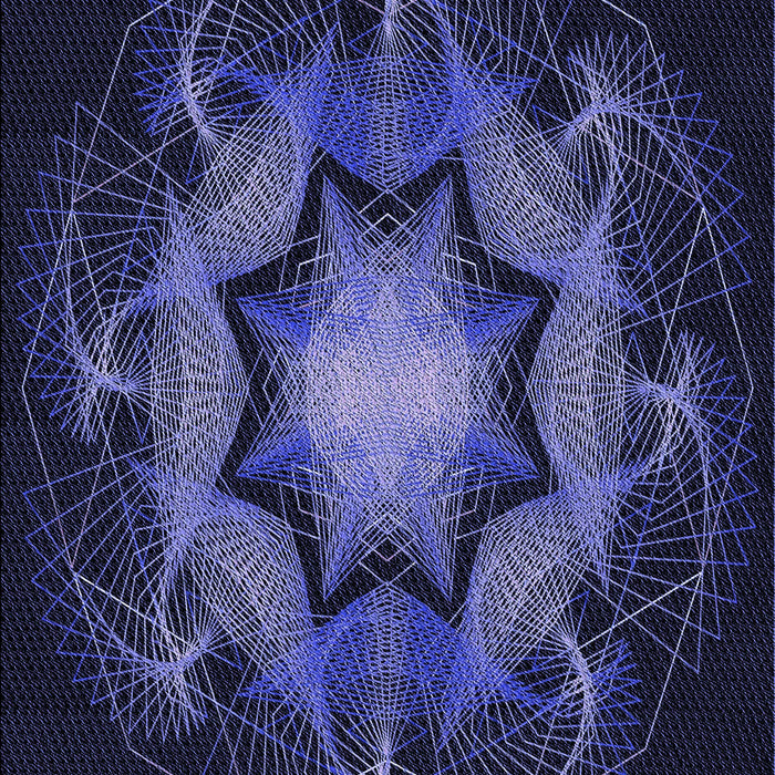 Patterned Night Blue Rug, pat2255blu