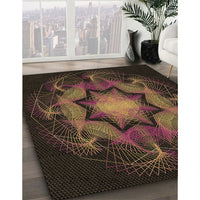 Patterned Sienna Brown Rug, pat2255brn