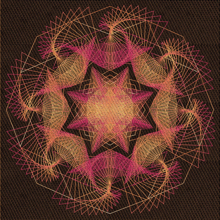 Round Patterned Chocolate Brown Rug, pat2255org