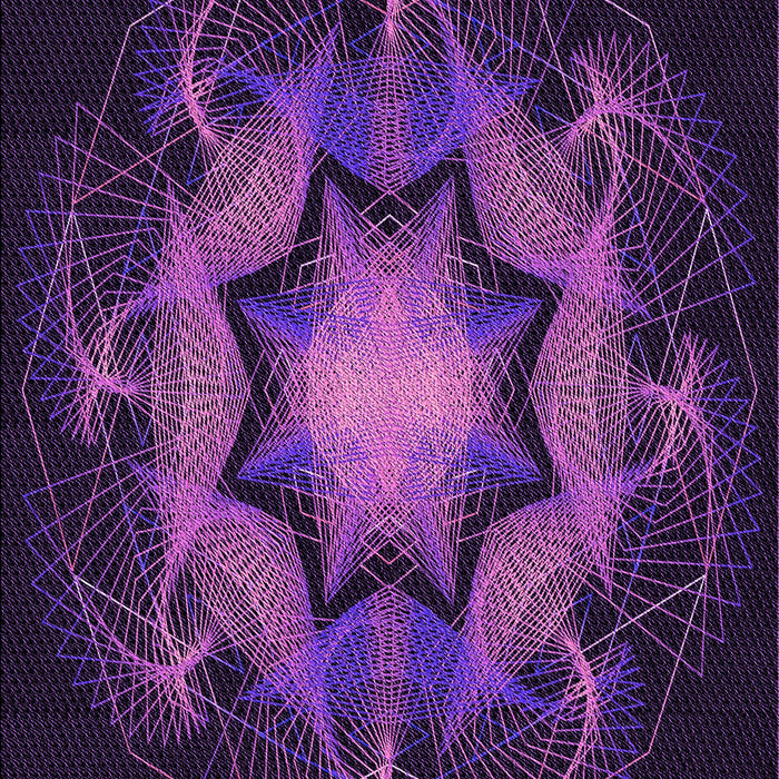 Machine Washable Transitional Dark Orchid Purple Rug, wshpat2255pur