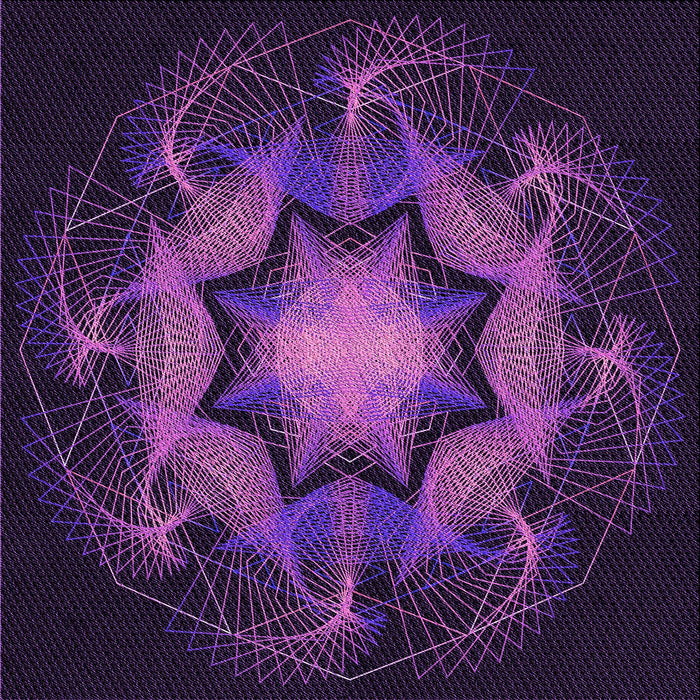 Round Patterned Dark Orchid Purple Rug, pat2255pur