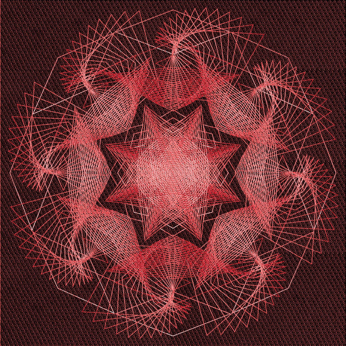 Round Patterned Fire Brick Red Rug, pat2255rd