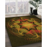 Patterned Black Brown Rug, pat2255yw