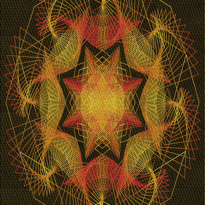 Patterned Black Brown Rug, pat2255yw