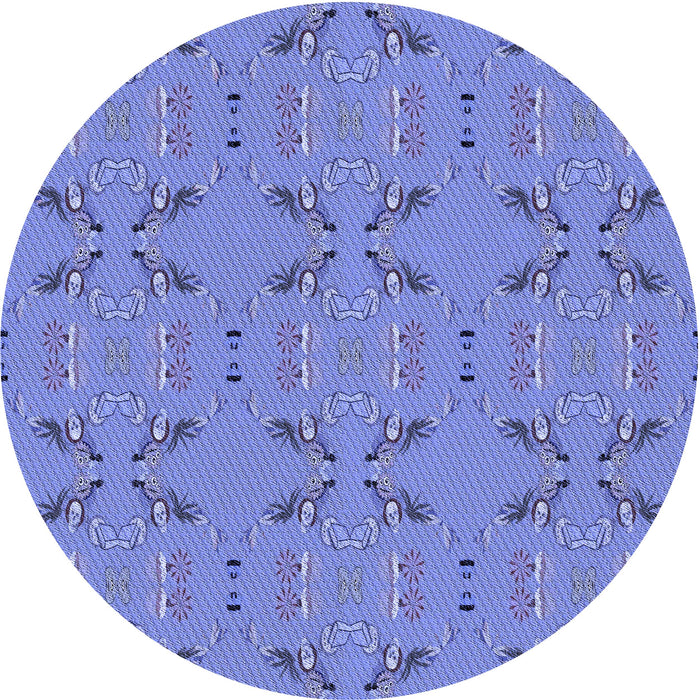 Square Patterned Sky Blue Rug, pat2256blu