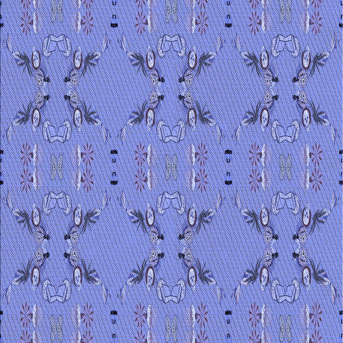 Machine Washable Transitional Sky Blue Rug, wshpat2256blu