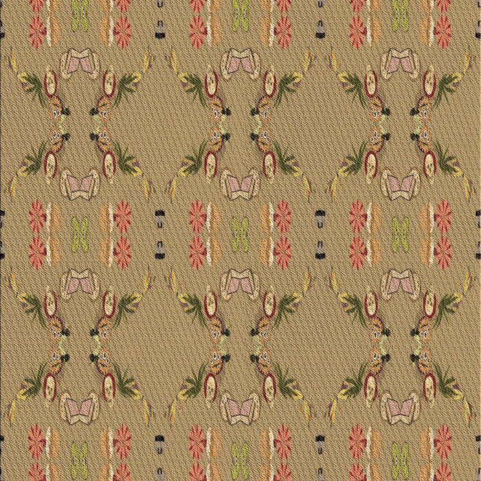 Patterned Light Brown Rug, pat2256brn