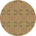 Square Machine Washable Transitional Light Brown Rug in a Living Room, wshpat2256brn