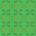 Round Patterned Neon Green Rug, pat2256grn