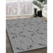 Patterned Dark Gray Rug in Family Room, pat2256gry