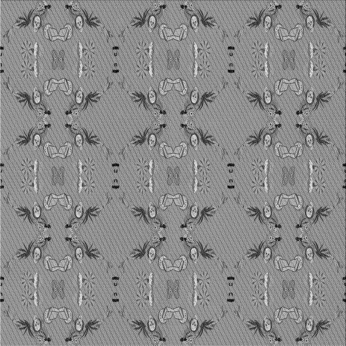 Round Patterned Dark Gray Rug, pat2256gry