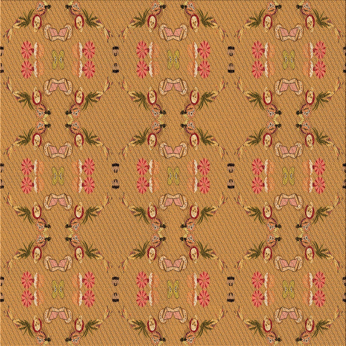 Round Machine Washable Transitional Dark Orange Rug, wshpat2256org