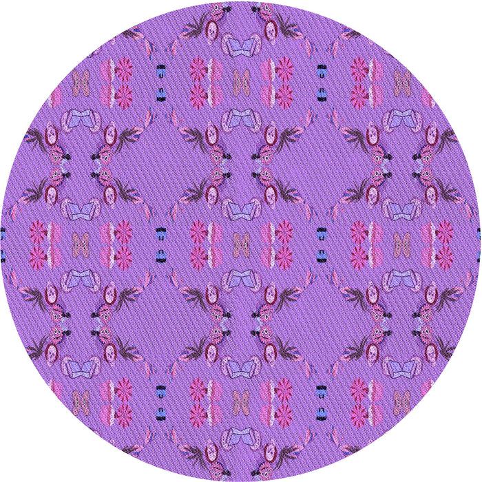 Square Machine Washable Transitional Purple Rug in a Living Room, wshpat2256pur