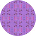 Square Machine Washable Transitional Purple Rug in a Living Room, wshpat2256pur