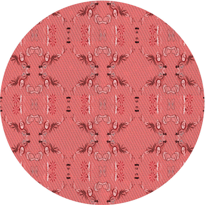 Square Machine Washable Transitional Red Rug in a Living Room, wshpat2256rd