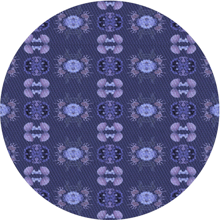 Square Patterned Blue Rug, pat2257blu