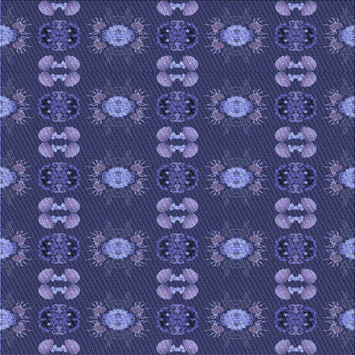 Round Patterned Blue Rug, pat2257blu