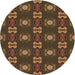 Square Machine Washable Transitional Light Brown Rug in a Living Room, wshpat2257brn