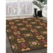 Patterned Light Brown Rug in Family Room, pat2257brn
