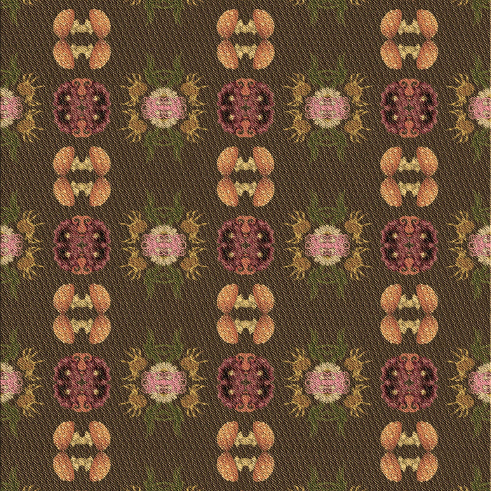 Patterned Light Brown Rug, pat2257brn