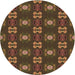 Square Patterned Light Brown Rug, pat2257brn