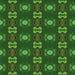 Round Patterned Deep Emerald Green Rug, pat2257grn