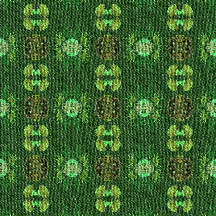 Machine Washable Transitional Deep Emerald Green Rug, wshpat2257grn