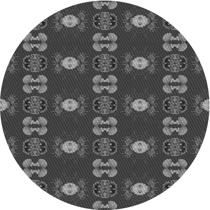 Square Patterned Silver Gray Rug, pat2257gry